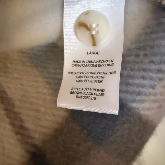 Thread & Supply Cream and Brown Plaid Jacket - Picture 4 of 4